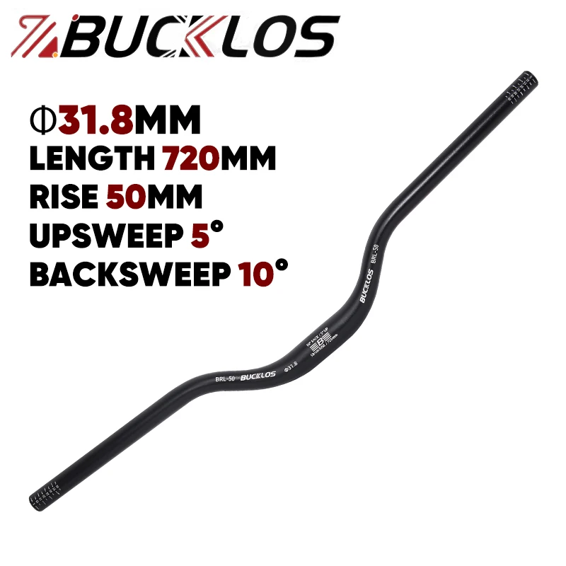 BUCKLOS Mountainbike Stuur 31.8mm 25.4mm Fiets Riser Bar 620/660/720/780mm Aluminium MTB Stuur Fietsen Onderdelen