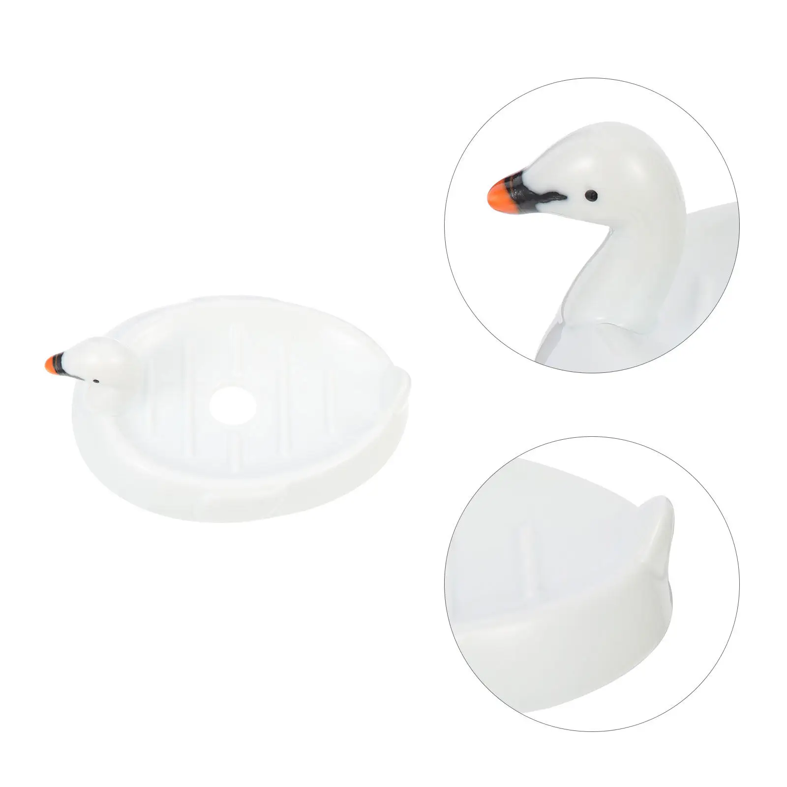 

Self-Draining Swan Soap Dish Made of High Grade Ceramic Smooth Surface Easy to Clean Moisture Resistant Home Bathroom Essential