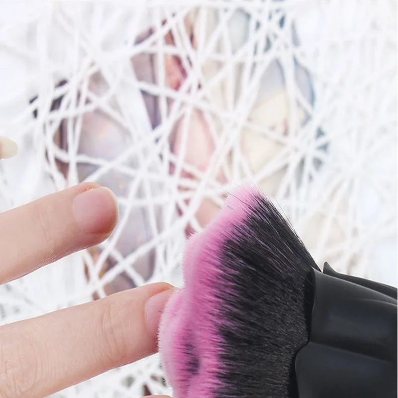1pc Powder Brush Rose Head Makeup Brush Pink Single Powder Brush Foundation Make Up Brush Soft Hair Nail Blush