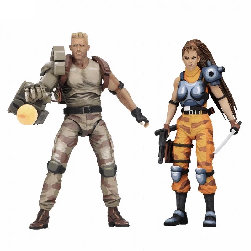 Figurki NECA Alien vs Predator DUTCH i LINN Figurki Akcji Manga Figurki Zabawki 7-calowy Ruchomy Model Lalka Anime Prezent Oryginalny