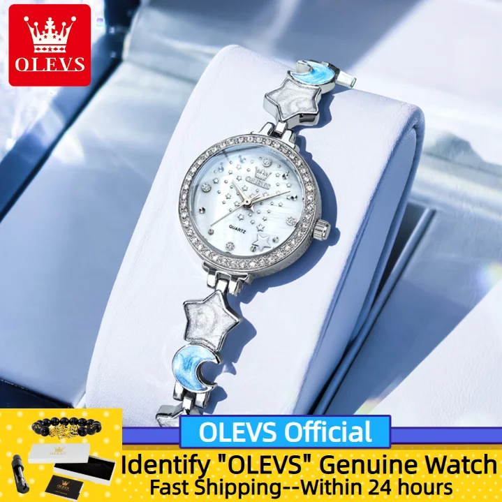 OLEVS 5665 Quartz Watch for Women Trendy New Star Watch High quality Stainless steel Ladies' Watch