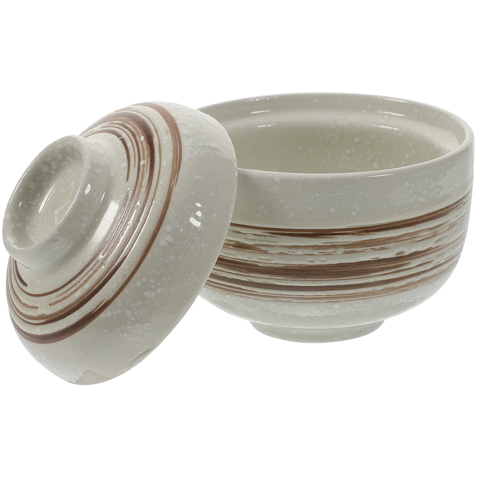 Cuenco de sopa de cocina con tapa, cuencos para servir en el hogar con fideos instantáneos para entretener, bote de Tofu coreano decorativo
