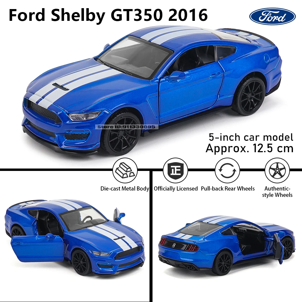 

MSZ 5-inch alloy car model 2016 Ford Shelby GT350 rebound function static model alloy die-casting car model collection gift toy
