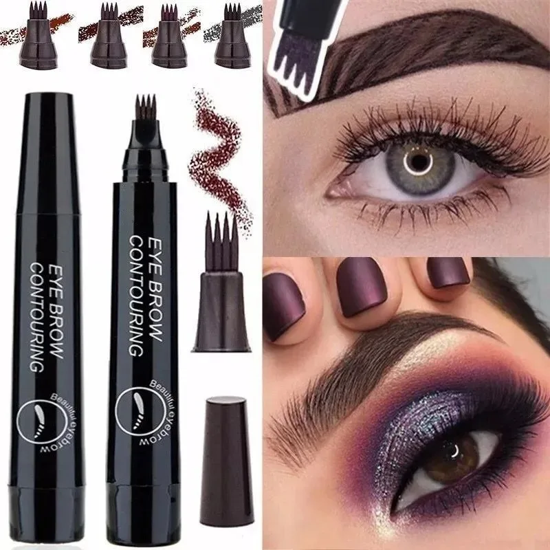 4Point Eyebrow Pencil Wild Durable Eyebrows Makeup Long Lasting Waterproof Liquid Microblade Exquisitely EyeBrow Cosmetic Nature