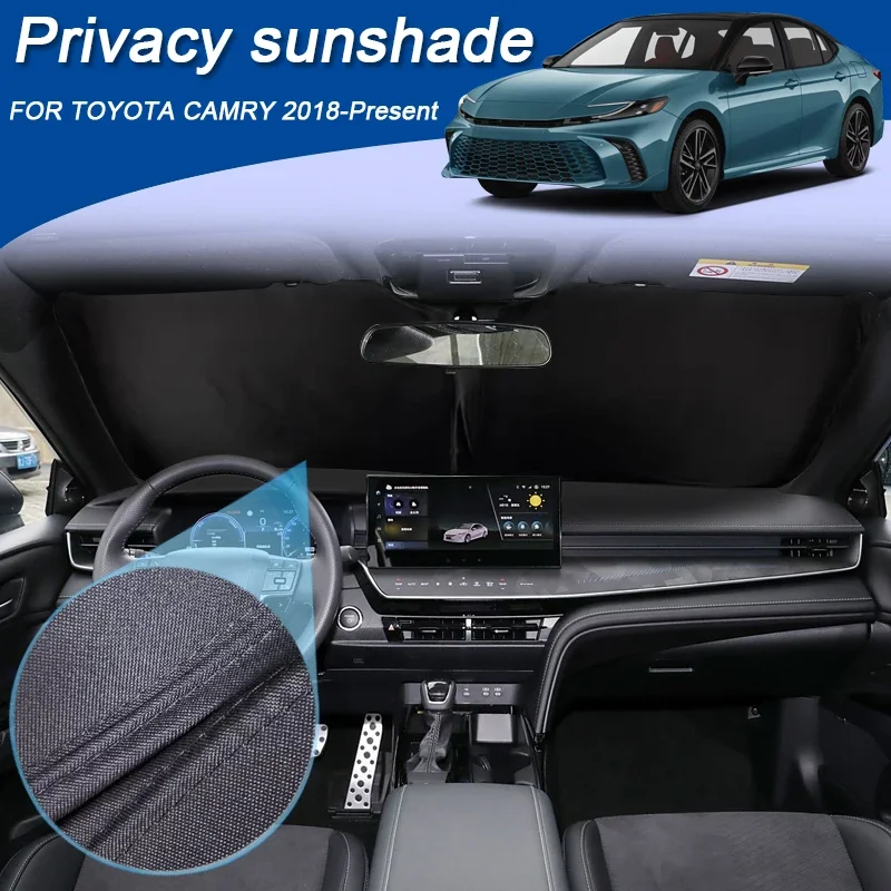 Car Black Window Privacy Sunshade For Toyora Camry XV70 XV80 2018-Present Auto Anti-UV Heat Insulation Protect Cover Accessories