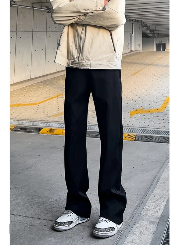 

Мужские повседневные брюки Cleanfit Black: прямые, свободные, модные, летние, с эффектом стройности, в стиле High Street