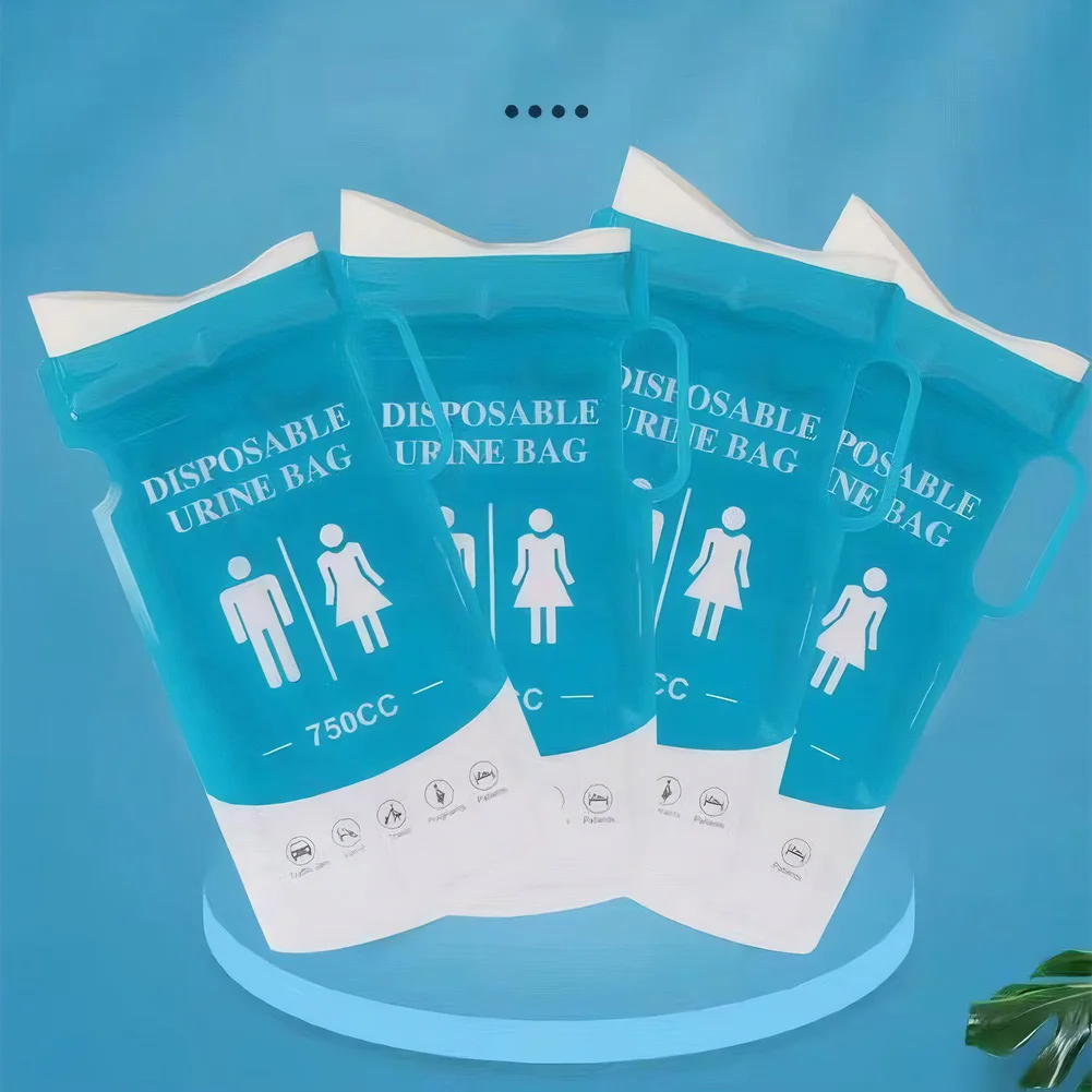 4 pezzi 750ml sacchetto per urina usa e getta sacchetti per pipì per toilette di emergenza sacchetti per urina di emergenza esterna a tenuta stagna autosigillanti per confetti stradali