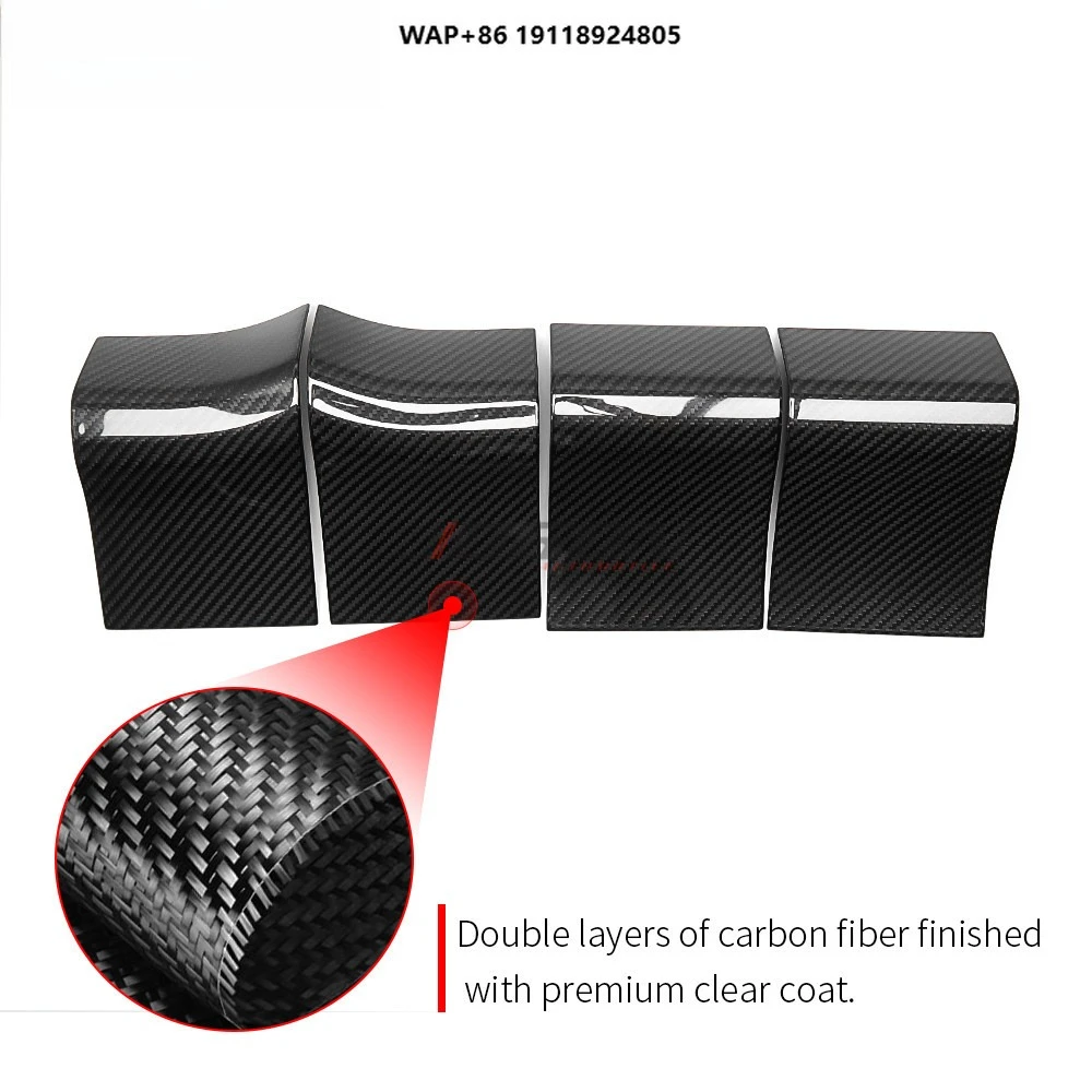 

4pcs Car Interior Door Handle Panel Trim for F150 F-150 Raptor 2015-2020 Real Dry Carbon Car Accessories