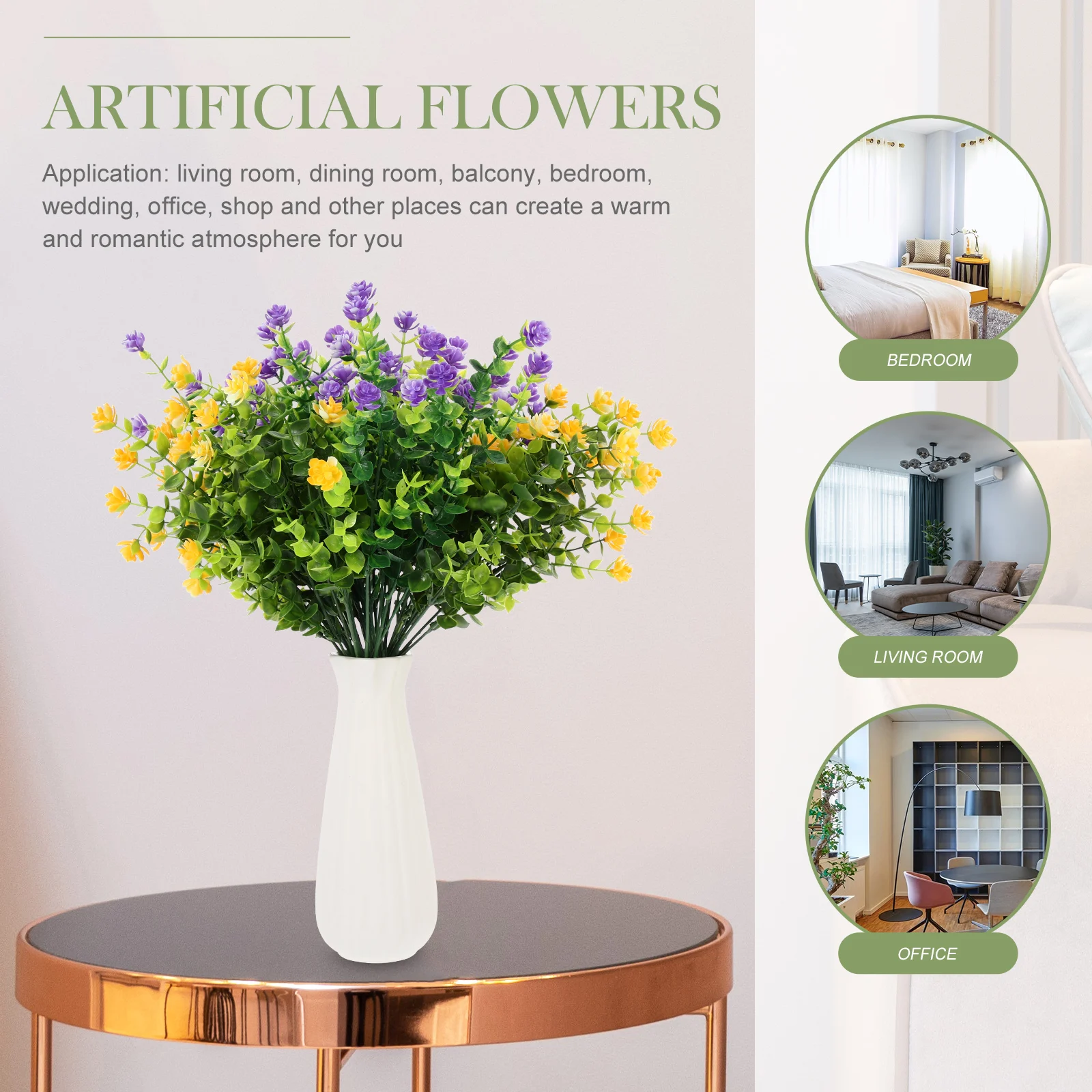 

6Pcs Fake Eucalyptus Leaves Simulated Green Eucalyptus Leaf Stems Wedding Party Decorations Floral Arrangement Home Decor