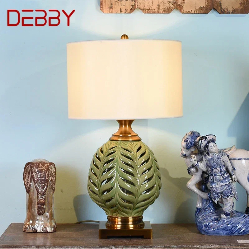 

DEBBY American CeramicTable Lamp Creativity Hollowing out Living Room Bedroom Study Hotel Engineering Designer Desk Light