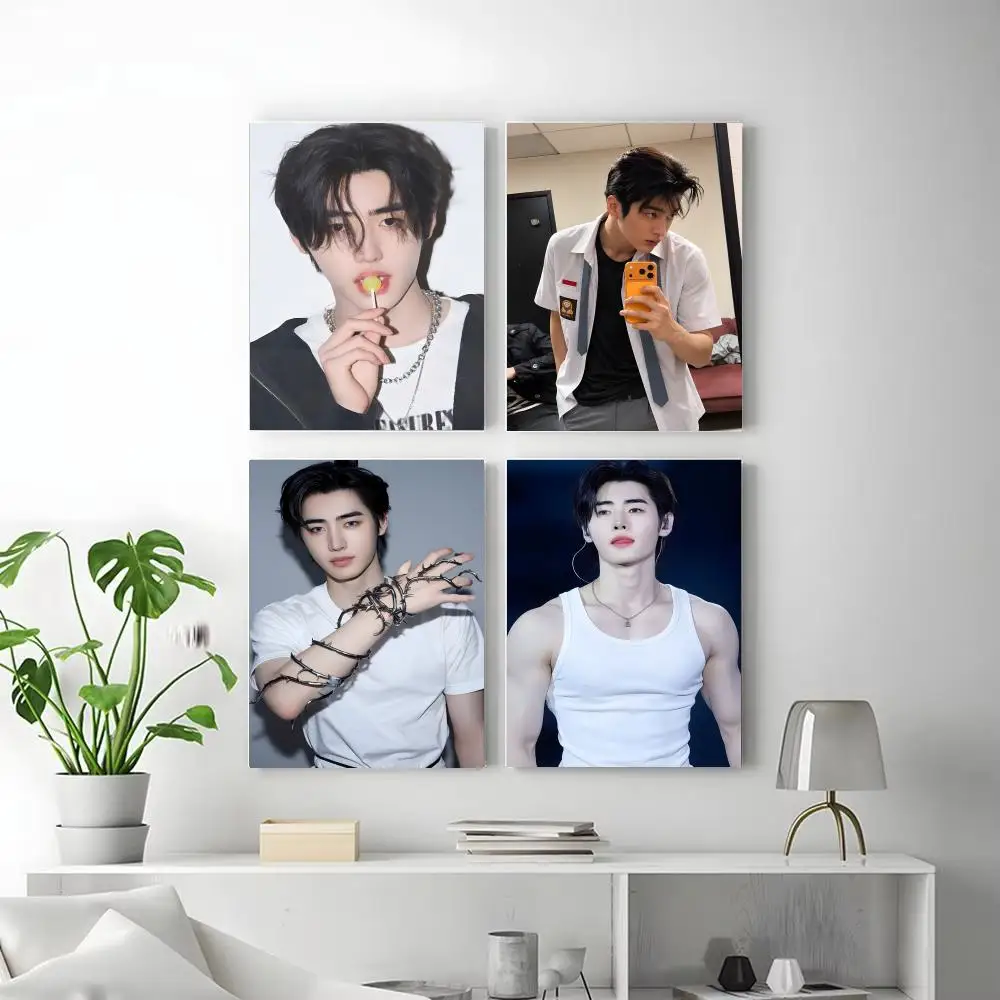 Kpop Idol P-Park S-Sunghoon Poster  Self-adhesive Art Waterproof Paper Sticker Coffee House Bar Room Wall Decor - view 4