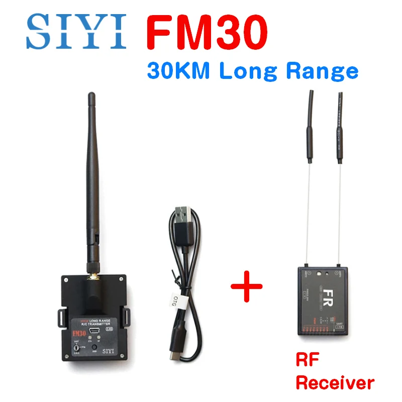 

SIYI FM30 30KM Long Range Radio Module Transmitter Datalink Telemetry Bluetooth OpenTX ExpressLRS 2.4G 30KM RC Plane