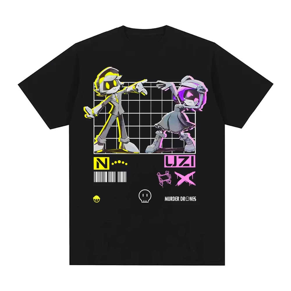 MURDER DRONES Oversized Unisex Streetwear Trendy Cotton Printed Cotton Neutral O-Neck Short Sleeve New Fashion high quality soft