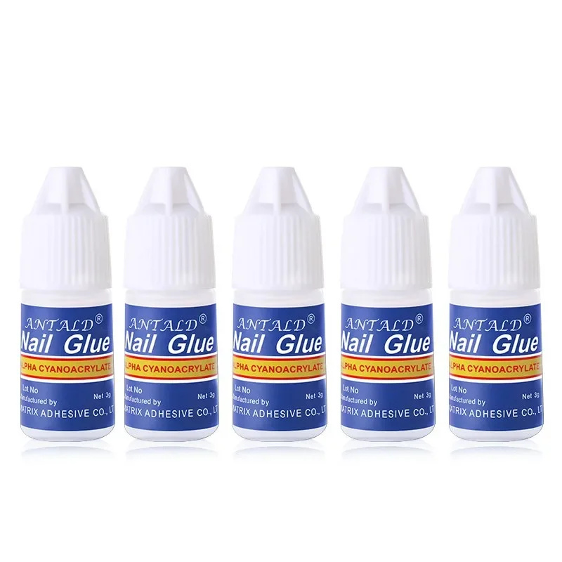 

5Pcs*3g Fast Drying Bond Nail Glue For False Nail Tips Strong Adhesive Glue Professional Acrylic Art Nail Rhinestone Glue Gel