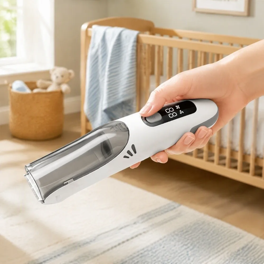 Waterproof Baby Hair Clipper LCD Screen Mess-Free Quiet Professional Hair Trimmer Cordless Electric Shaver