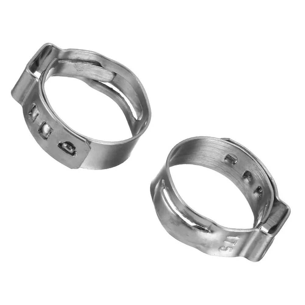 10mm Stainless Steel Crimp Fittings 360 Stepless Hose Clamps Narrow Design Strong And Thermal Expansion Compensation
