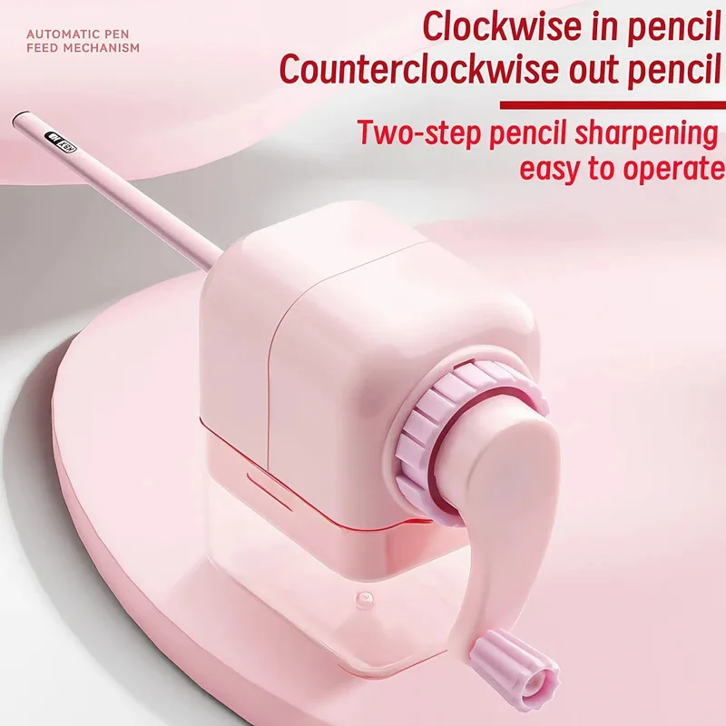 Ręczna temperówka do ołówków do biura szkolnego, przenośna, kompatybilna z wieloma rodzajami ołówków, narzędzie papiernicze dla uczniów.