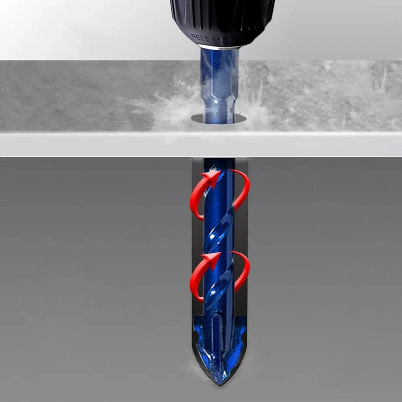 Abky-broca excêntrica de alta dureza, perfuração de precisão 6/8/10/12/14mm, telha de vidro, perfuração cerâmica, laje de rocha, corte de broca