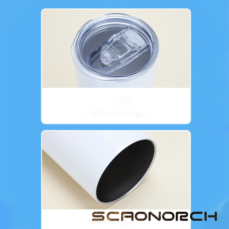 20OZ Sublimation Straight Cup Blank with Lid Water Bottles Tumbler Coffee Cups Mugs Stainless Steel Vacuum Insulated Thermos