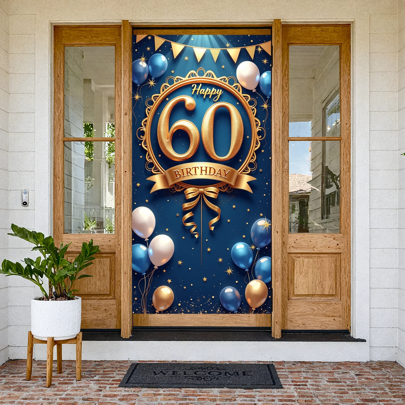 

Фон для дня рождения с золотым блеском, декор для празднования 60-летия, украшение для вечеринки в помещении