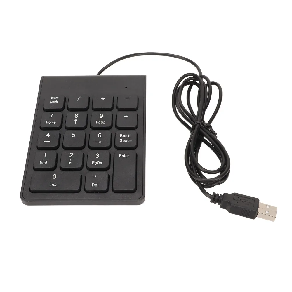 1PCS/2PCS Portable 18 Keys Wired Number Pad Plug and Play Easy Installation Mechanical Number Pad USB Keypad Banking