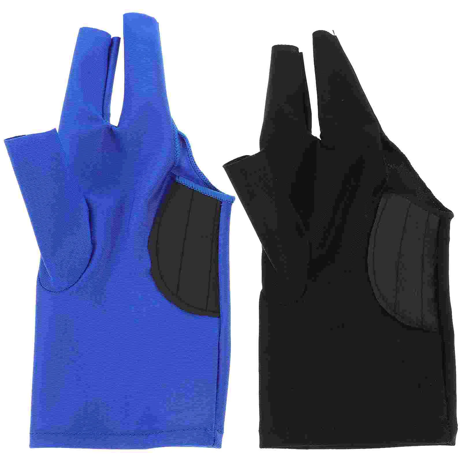 2 Pcs Pool Cue Gloves Protective Billiard Wear-resistant Breathable Fingerless Billiards