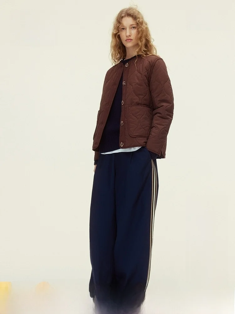 

H&M Summer New Women's Quilted Jacket 1315662 Cotton Jacket Ladies Fashion Spring Collection Quilted Coat Stylish Outerwear