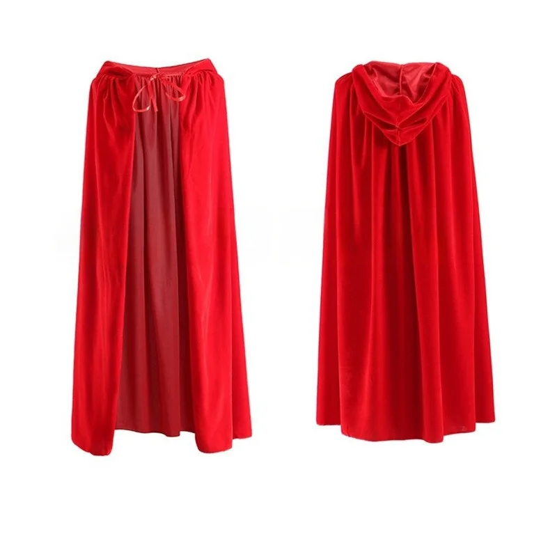 

ort Velvet Cape oulder awl Cosplay Stage Costume loween Women's Sle with Hood Second Velvet Thin M Fem Unive...