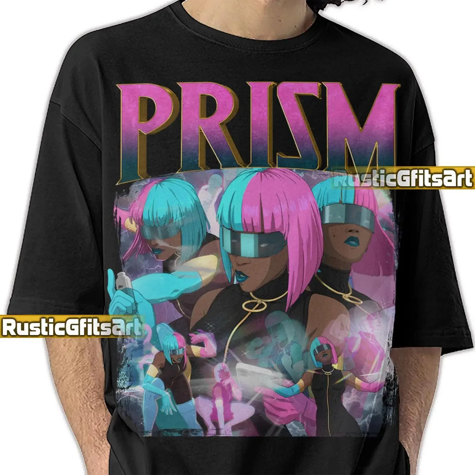 PRISM DISPATCH SHIRT Custom T Alice Vintage Bootleg Fans  vintage Washed Comfortable fashion Slightly Breathable Casual