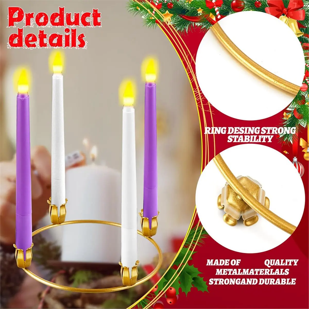 12-pieces-en-metal-couronne-de-l'avent-de-noel-anneaux-en-vrac-or-couronne-de-l'avent-bougeoir-noel-bricolage-anneaux-de-bougie-coniques