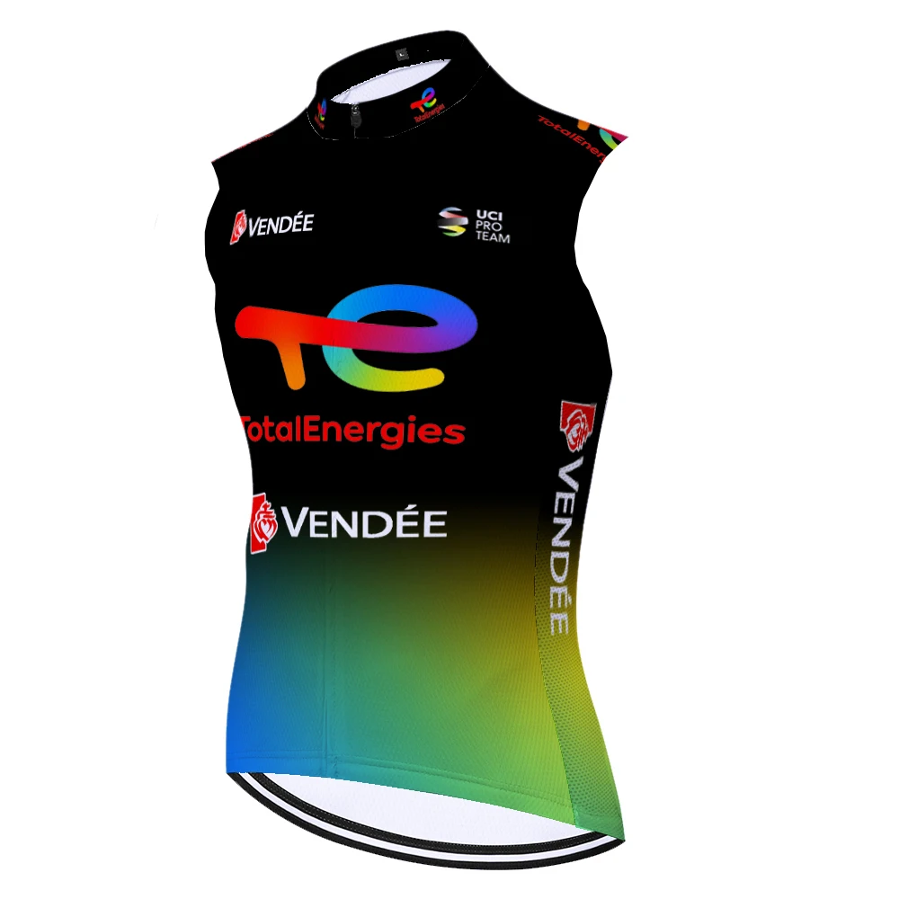 Total new energies sleeveless Cycling Jersey Mallot Ciclismo Hombre Verano not windproof Maillot Ciclismo Hombre Verano Maillot