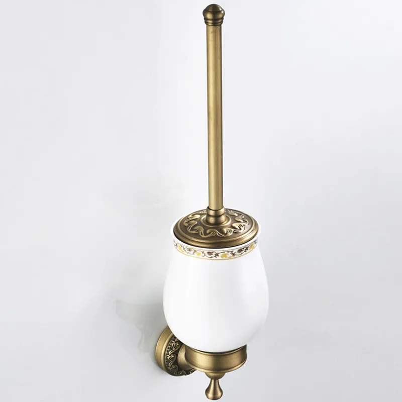 copper Toilet Brush Bathroom Cleaning Brush Holder with Hardware vintage bathroom attachment