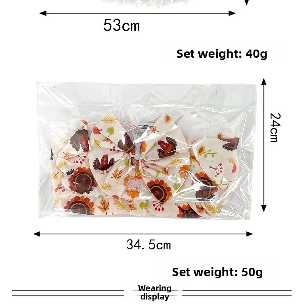Orange Turkey Floral Dress Pet Costume For Goose Thanksgiving Day Adjustable Polyester Holiday Ornament Wear