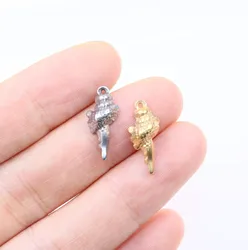 5pcs7*15mm Wholesale Casting Stainless Steel Sea Snail Charms AntiAllergic DIY Girl's FashionJewelry Necklace Earrings Unfading