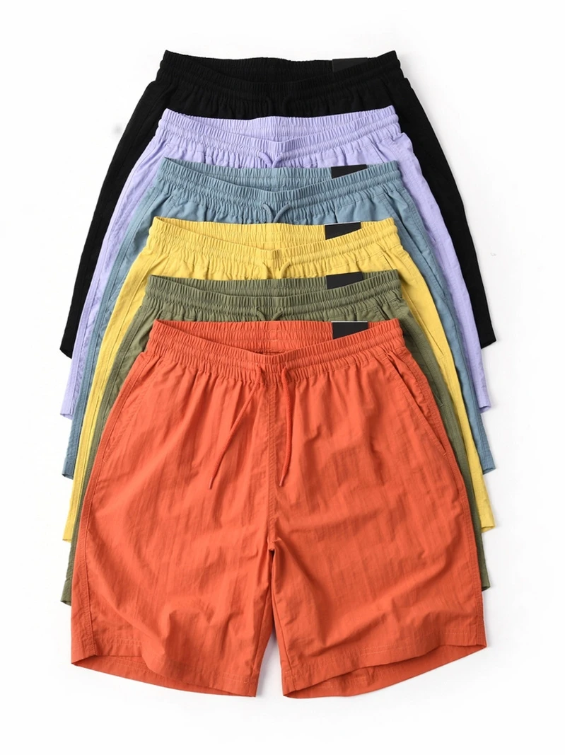 

Outdoor Qui Dry Loose Color Men's Beach Sports orts Casual Five-Quarter Mid-Pants Summer Faion Urban Sle