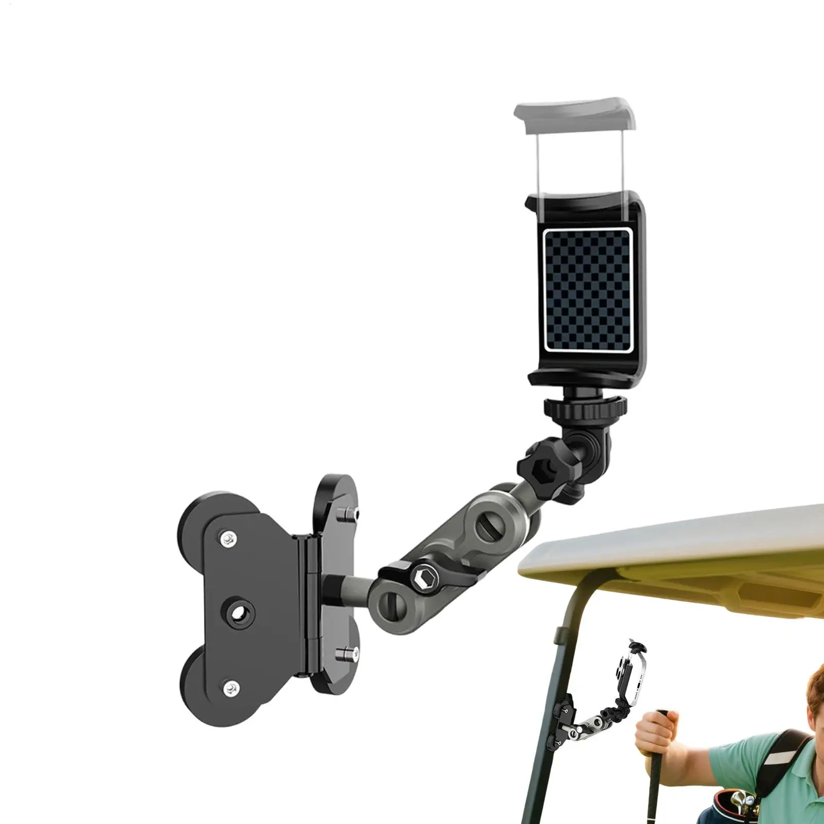 Fence Post Bracket Magnetic Fence Bracket, Iron Pole Mounting Clip Adjustable Metal Phone/camera Holder Fence Post Phone Bracket