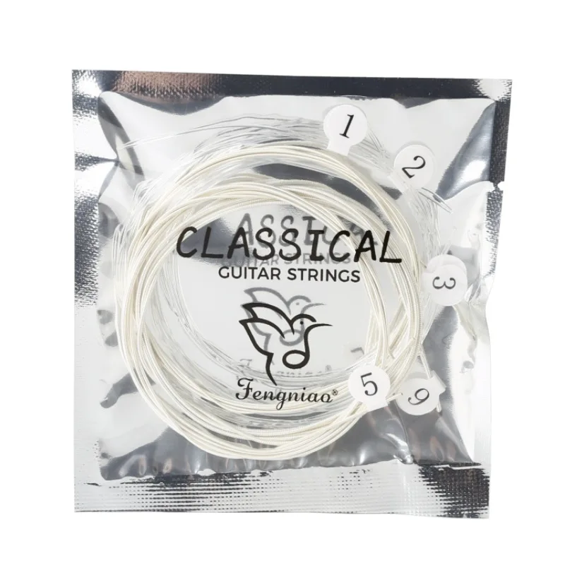 Normal Tension klassisches Gitarrensaiten-Set, transparente Nylonsaiten für Gitarre, sanft an den Fingern, perfekt für Anfänger, stabile Stimmung