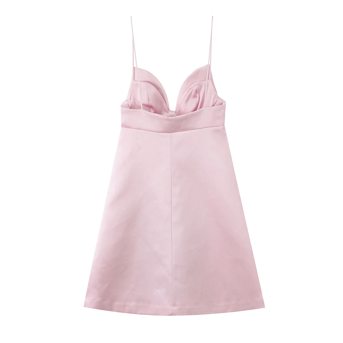 Nieuwe modieuze mini-jurk voor dames met sexy effen kleur mouwloze zoete feestjurk