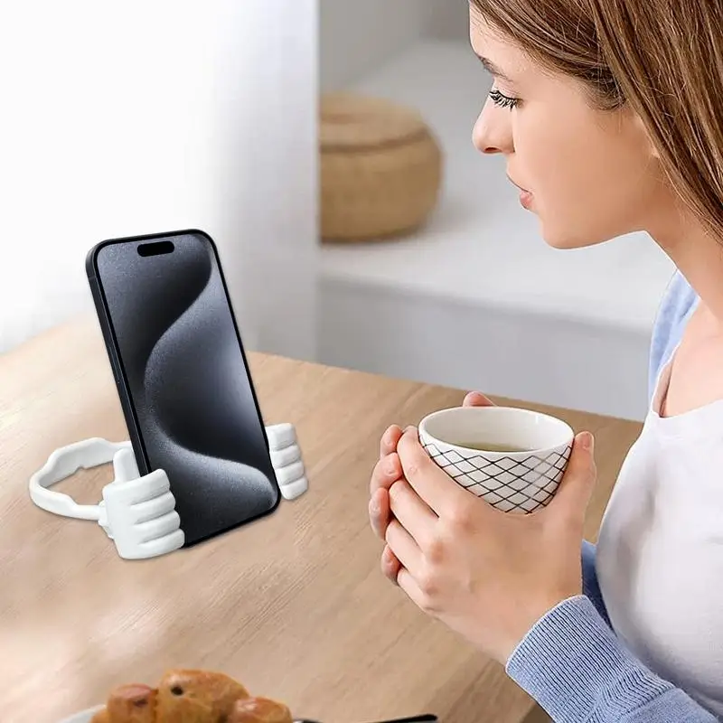 Cell Phone Holder For Desk Lazy Cell Phone Holder 360 Rotation Phone Stand For Recording Holder For Living Room Kitchen