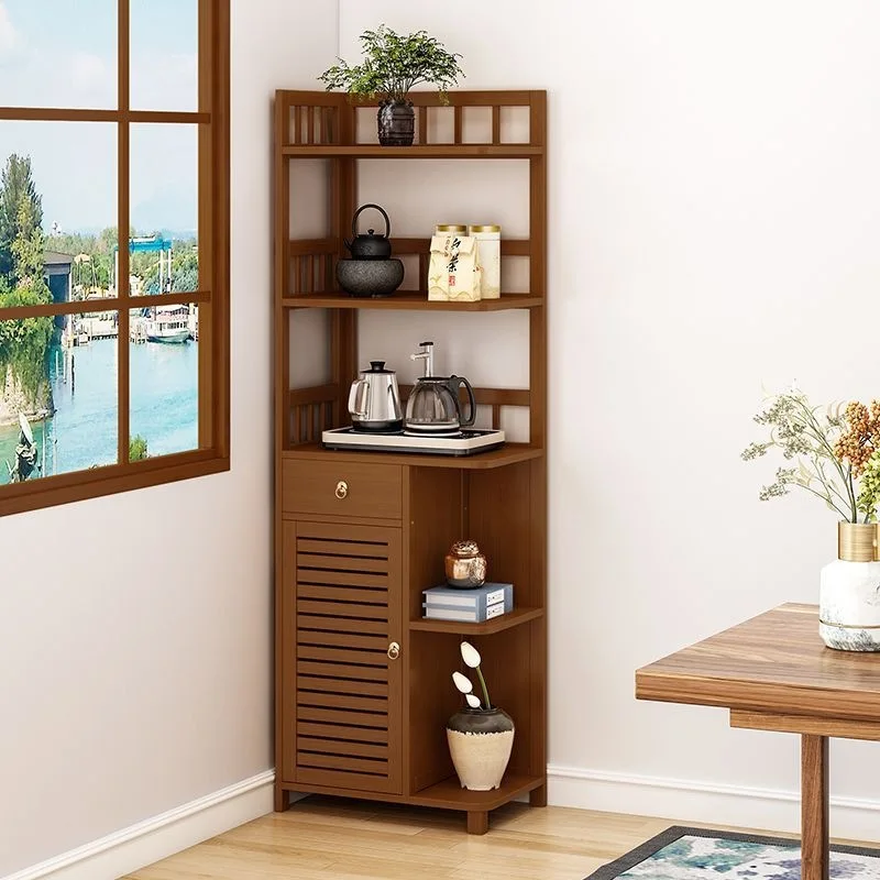 Nordic floor corner cabinet living room triangular storage locker modern simple corner tea cabinet multi-functional new model