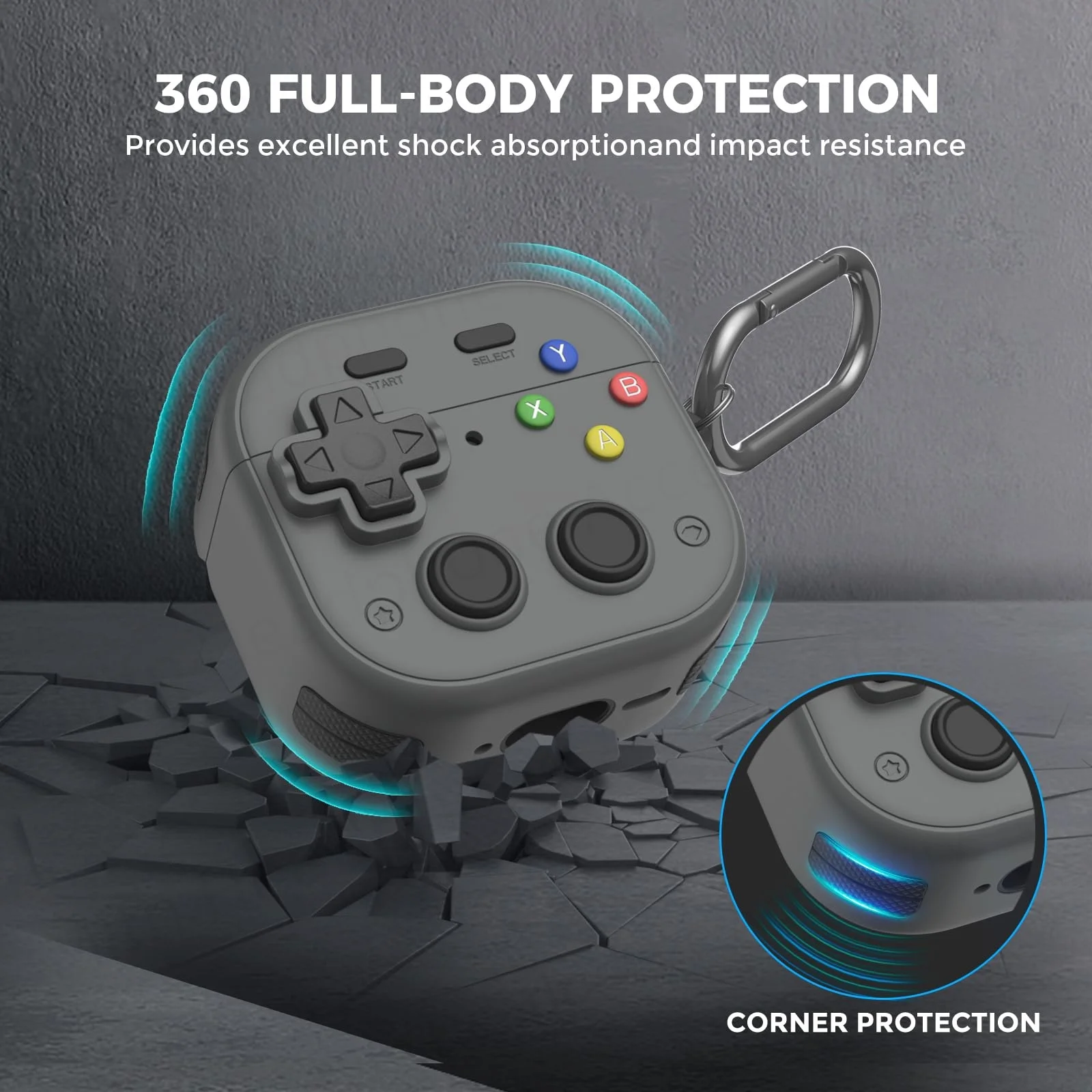 2025 apple airpods pro 3D 게임 패드 용 새 하드 커버 AirPods 4 세대 케이스 Funda 용 남성용 럭셔리 디자이너 PC 충격 방지 커버
