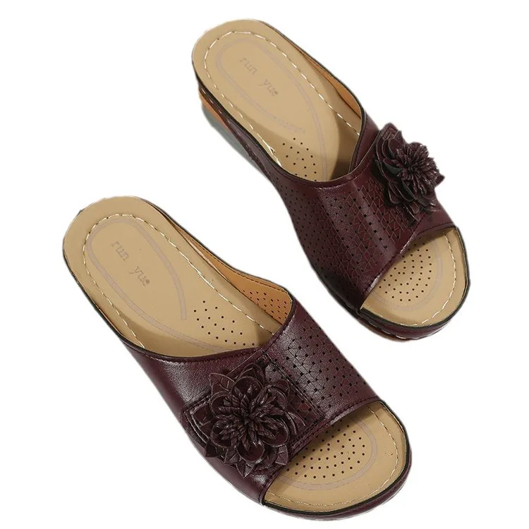 

Sandals Women Summer Women's Woven Flower Wedge Slippers Outdoor Sports Beach Casual Peep Toe Comfortable Shoes