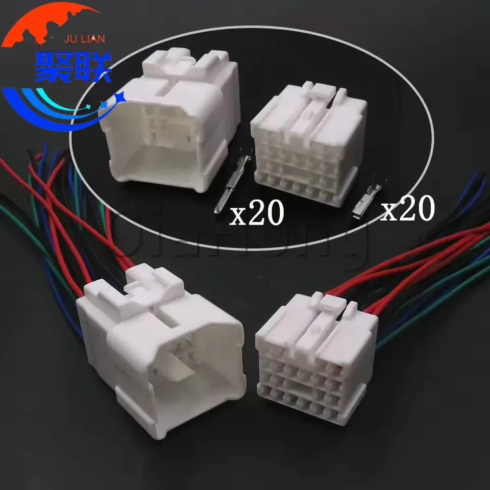 1Set 20Pin 6240-5134 6240-1116 AC Assembly Auto Instrument Male Female Wiring Harness Sockets Car Unsealed Connector