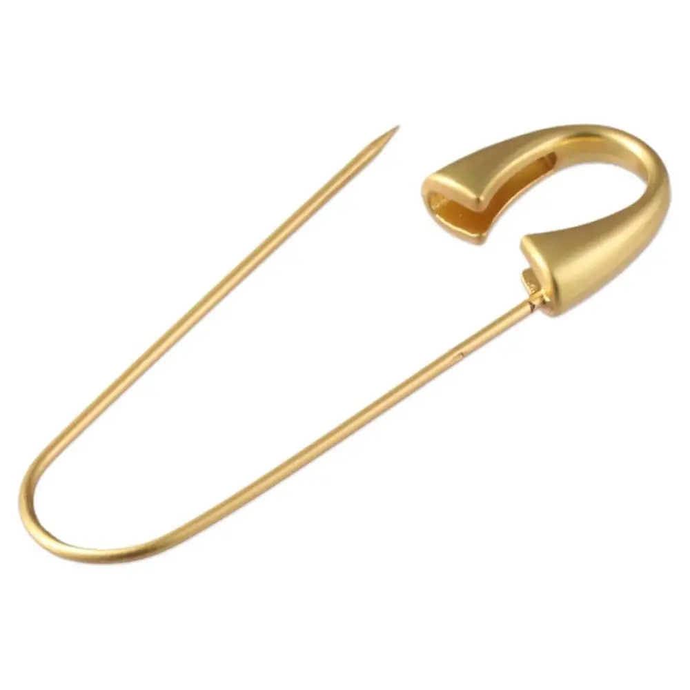 10Pcs DIY Metal Gold Brooches Metal Spring Lock Pin 1.93*0.55inch Gold Heavy Duty Safety Pin Metal Safety Pin Sewing view 5
