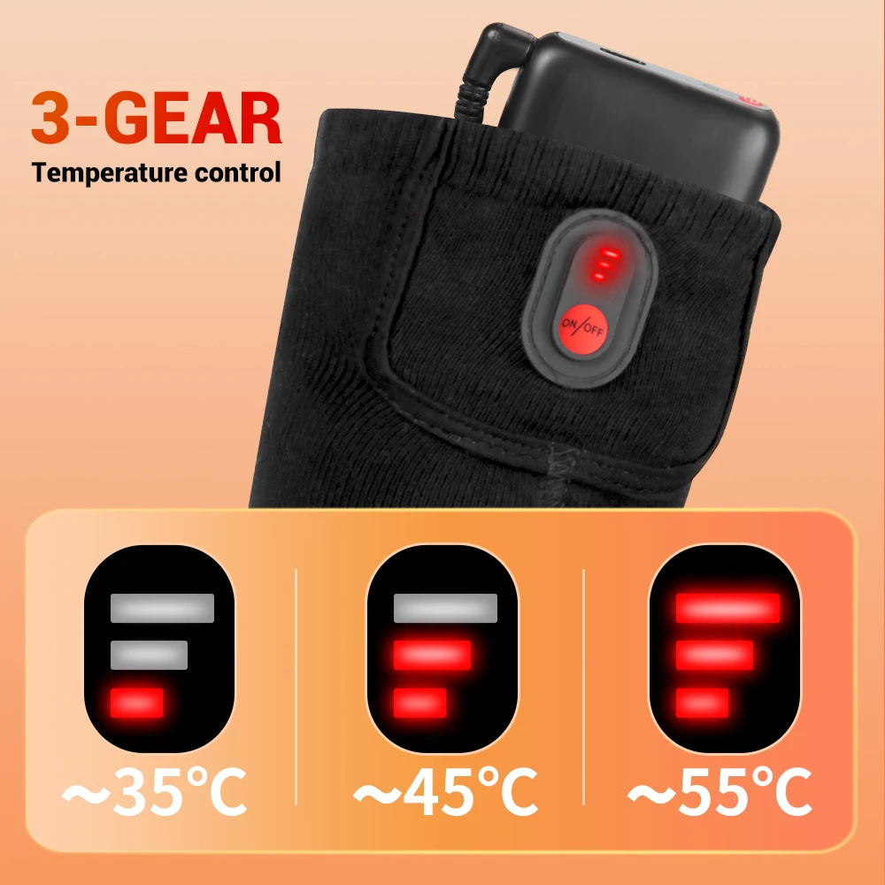 USB wiederauf ladbare elektrische beheizte Socken Outdoor Winter Wärme Socken Schneemobil Ski socke 65 ℃ Heiz socken 5000mah