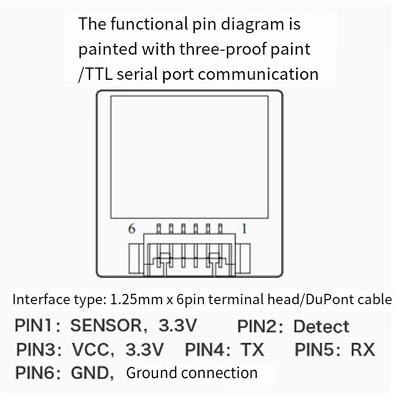 T36C  Fingerprint Identification Module ZW0608 Square Semiconductor Capacitive Fingerprint Acquisition Sensor Switch Module