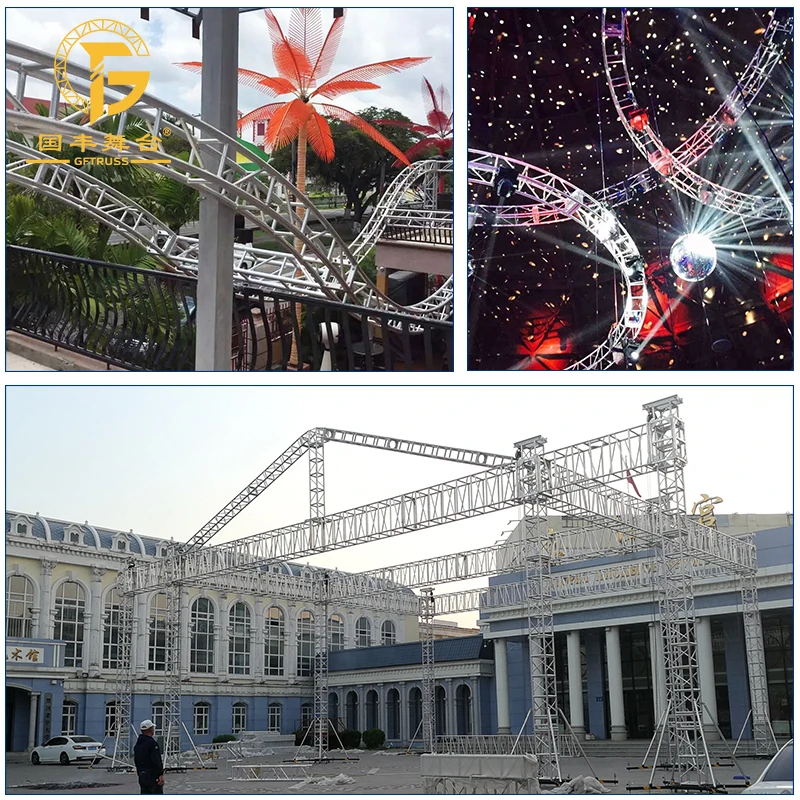 Custom Design Outdoor Square Spigot Lighting Stage Aluminum Truss System Display for Concert Event