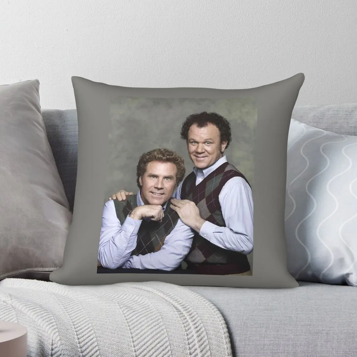 Step Brothers Square Pillowcase Polyester Linen Velvet Creative Zip Decorative Throw Pillow Case Car Cushion Cover 45x45