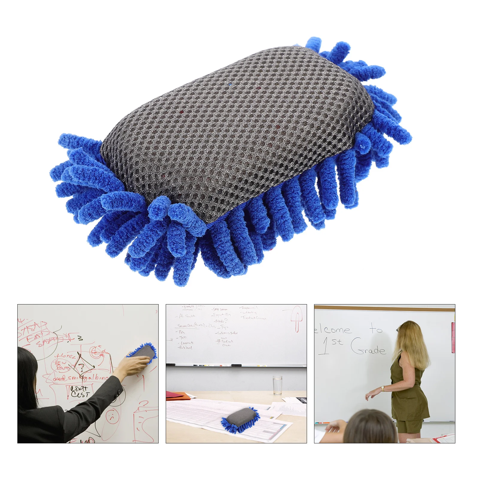 3 stks Schoolbord Gum Whiteboard Cleaner Lichtgewicht Draagbaar Wasbaar Voor Kantoor School Home Board Ruitenwisser Krijtbord Cleaner