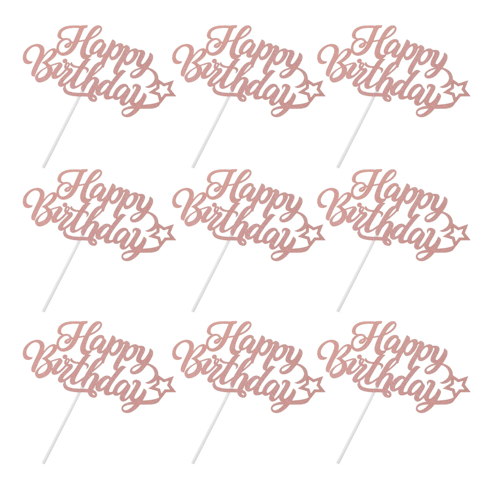 

10Pcs Birthday Cake Decoration Picks Cute Colorful Happy Birthday Cupcake Toppers Party Cake Ornaments Cupcake Toppers